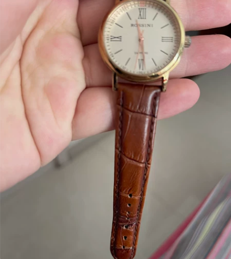 正品罗西尼情侣表真皮带女士手表男士石英表休...