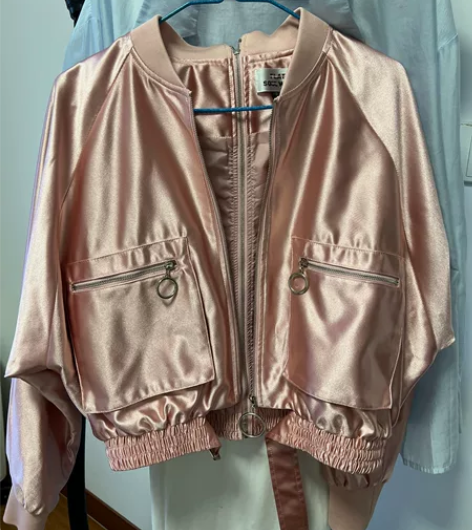 春秋季棒球外套 粉色 全新￥60