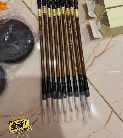 书画毛笔 狼毫小毛笔8支 有1支用过一次 ...