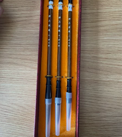 精品毛笔盒3支装 精品狼毫 大 中 小 套...