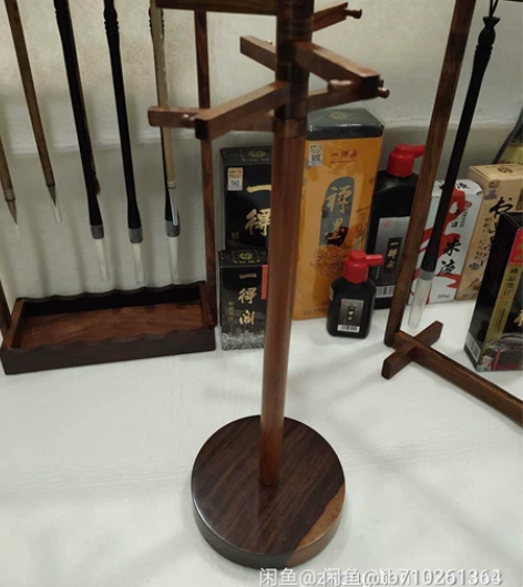 荣宝斋笔架 文房四宝 书法国画初学笔搁檀香...