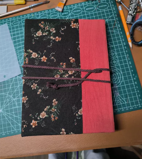 纯手工A5活页笔记本, 手账风格, 封面棉...