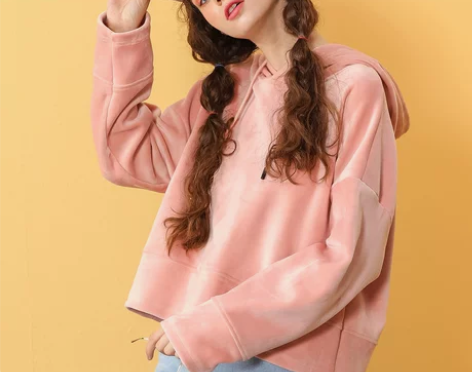 诗曼朵2018秋冬新品韩版纯色反面加绒纯色...