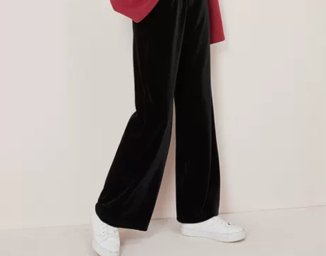 ?诗曼朵2018春季新款纯色丝绒阔腿裤女…...