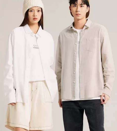 [纯棉]以纯A21男装长袖衬衫2022秋季...