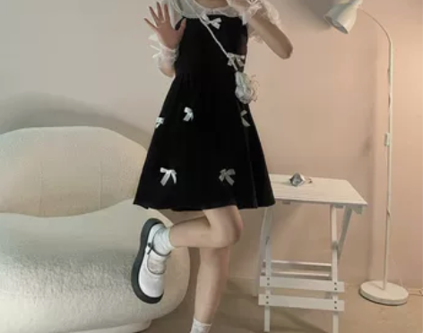 野茶七七法式吊带连衣裙女2021年夏季新款...