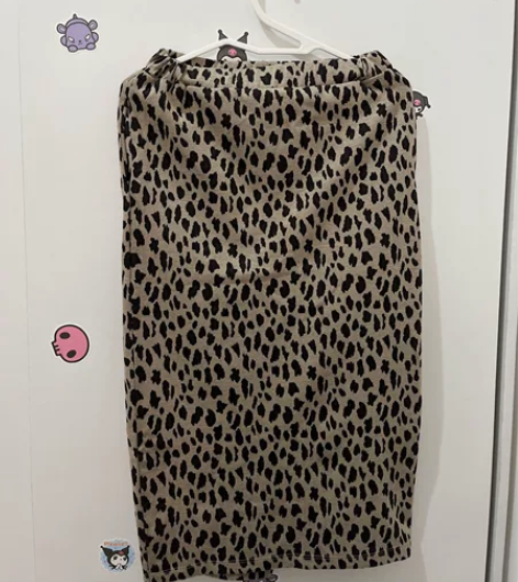 开叉中长款高腰半身裙女ins裙子显瘦一步裙...