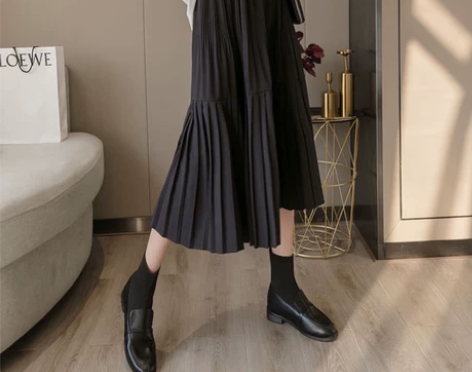 150小个子半身裙秋装显高搭配中长款高腰显...