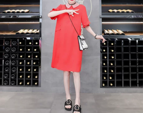 欧洲站夏装新款高腰A字裙子宽松荷叶边娃娃…...