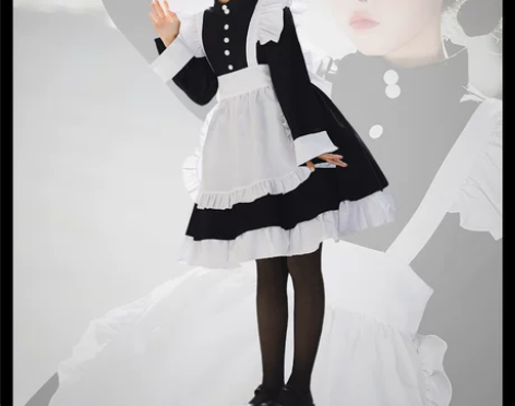 猫老师二次元男穿女仆装大佬管家女佣服连衣裙...