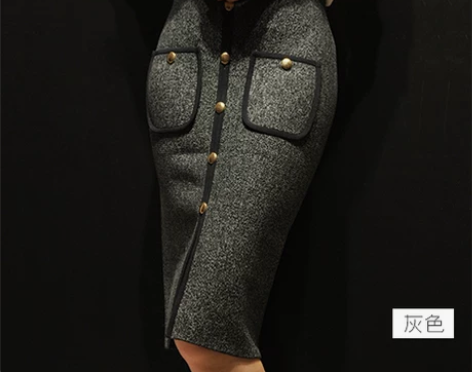 【1212价】秋冬针织裙半身裙铅笔裙一步裙...