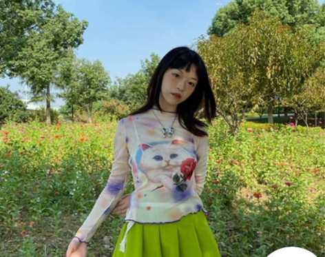 blue原创设计牛油果绿针织毛线花苞裙高腰...