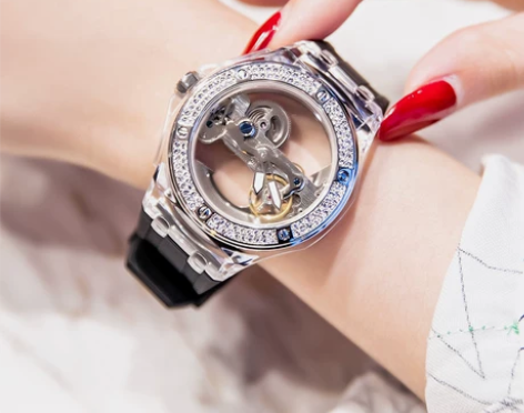 时尚潮流帅气bf风情侣表男表蒂玮娜双面镂空...