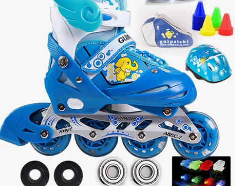 贵派仕正品 溜冰鞋 儿童套装轮滑鞋全套旱冰...