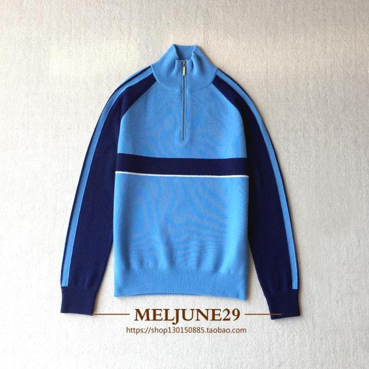 白菜依依 超软糯 意大利纯LP羊绒 撞色立...