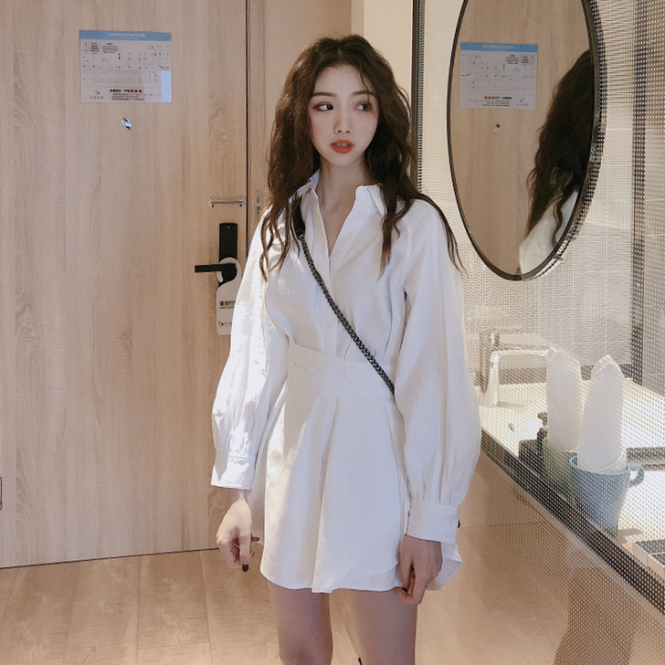 白色雪纺衬衫女设计感复古港味春季秋2021...