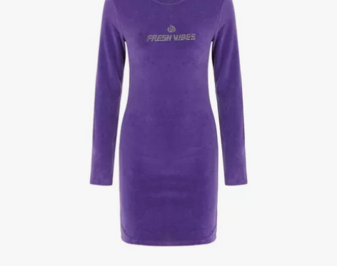 BERSHKA 女士俏皮活泼运动风圆领连衣...