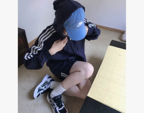 好玩和有趣卫衣套装女春秋chic简约百搭运...