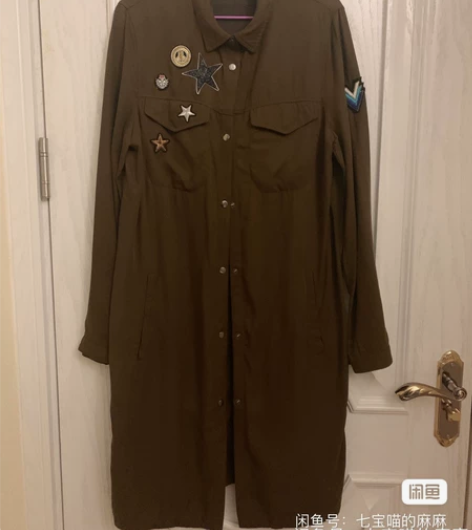 ZARA军旅风长衬衫/衬衫式连衣裙 S～M...