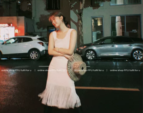 FFU 黄金时代盖茨比风香槟流苏连衣裙【7...