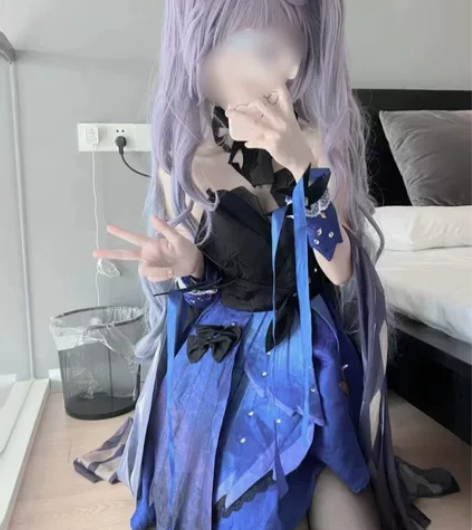 白菜价出大全套原神cos服刻晴c服皮肤霓裾...