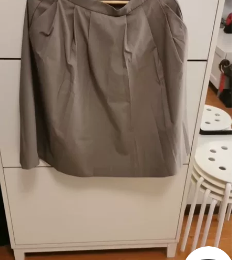 包邮!女中裙,卡其灰,全新。L码,适合身高...