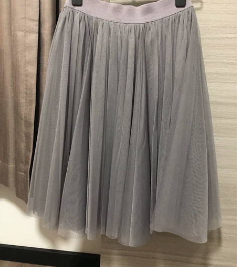 新款网纱裙春夏半身裙高腰大摆蓬蓬裙中裙烟灰...