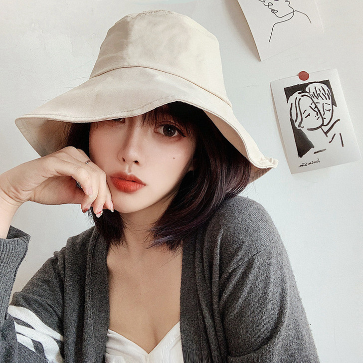 网红ins渔夫帽女夏季百搭遮阳帽日系遮脸防...