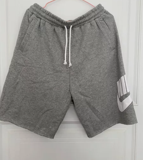 男士毛圈短裤3XL,平铺腰围39带松紧,全...