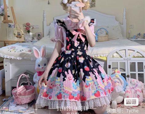 【现货】星星云bbs甜品烘焙兔背带loli...