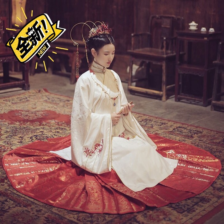 池夏:洛离 正品明制立领长袄和红色马面中码...