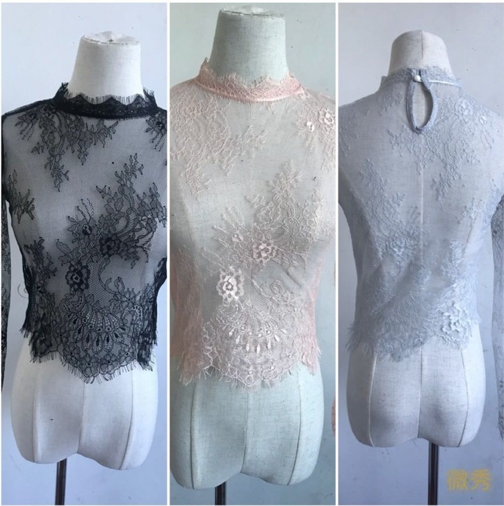 蕾丝雪纺衫