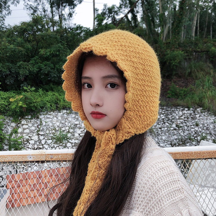 艾佳微 帽子红色