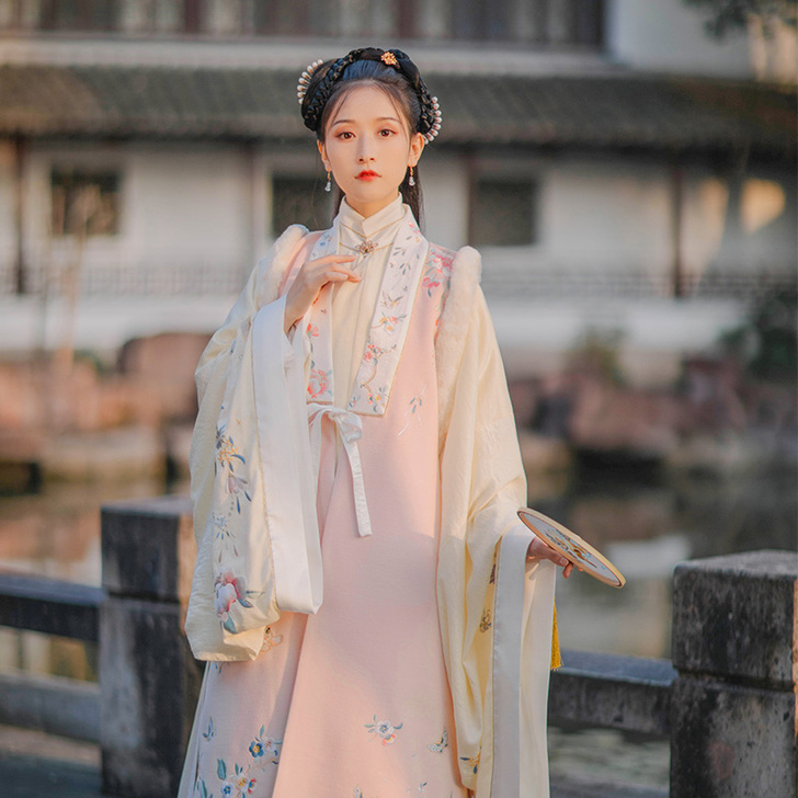 七月夕 画堂春 汉服明制袄裙明制比甲汉服女