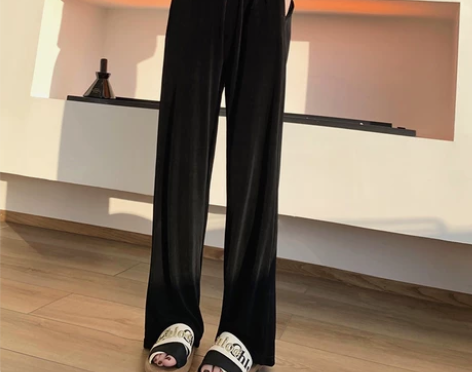 LANGBOOM  醋酸裤~垂坠冰感松紧腰...