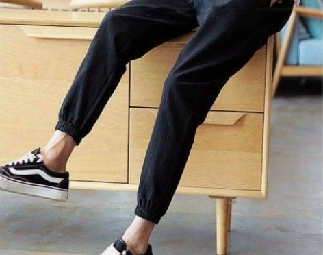 夏季男士休闲裤子男学生韩版束脚裤棉麻裤宽松...