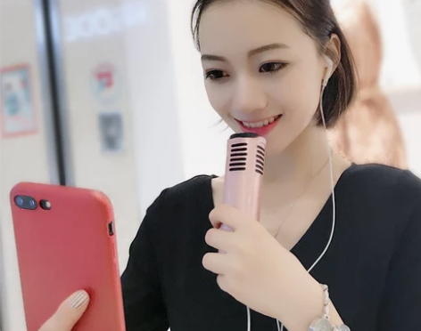 F1声卡唱歌手机专用k歌神器电容麦克风话筒...