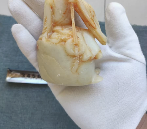 玉雕摆件镇纸玉雕老翁玉镇纸玉摆件手把件 作...