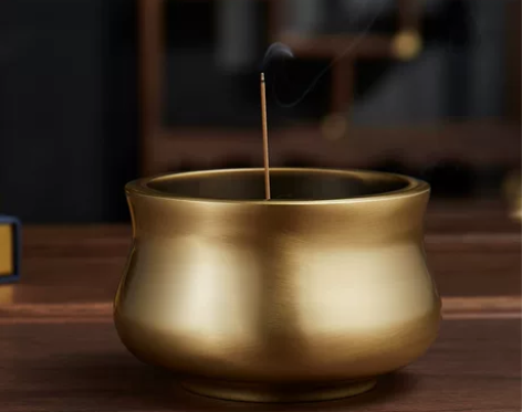 老铜匠纯铜香炉线香炉供佛家用室内香薰炉供奉...