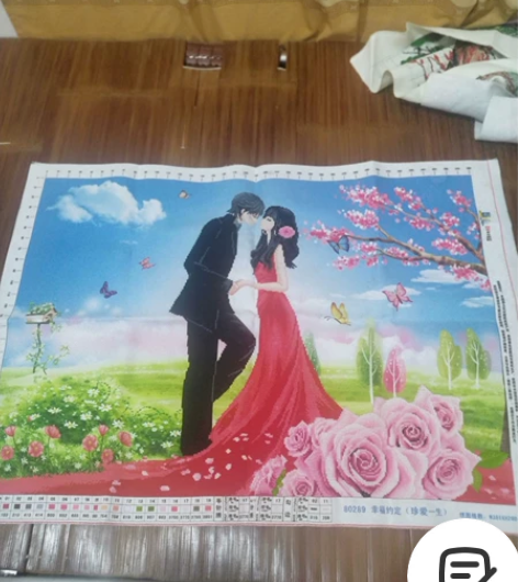 郎才女貌刺绣画一副，价格120，喜欢私聊 ...