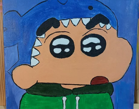 丙烯画 自己画的，自带框架 30×30cm...