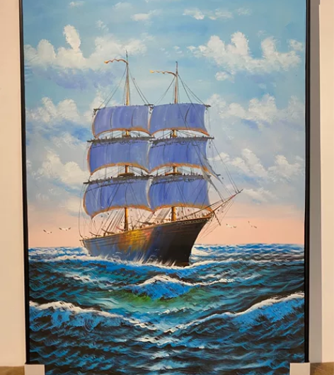 60×90cm油画，中央美院高材生画作！ ...