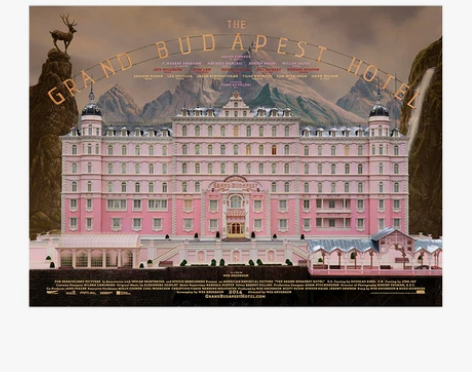 布达佩斯大饭店电影海报_家居客厅宿舍卧室咖...