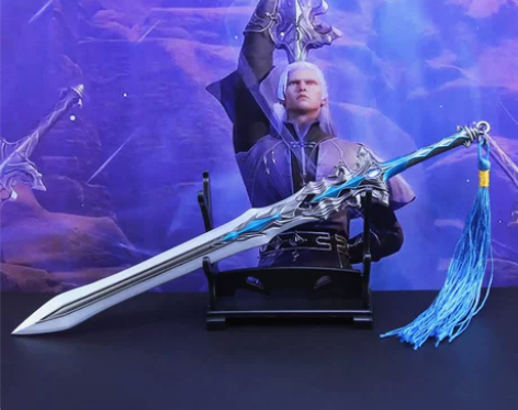 斗罗大陆手办尘心七杀剑大号金属模型玩具魂环...