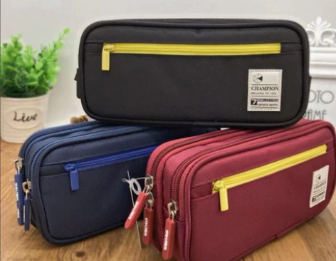 多功能学生双层笔袋 韩版帆布中小学生铅笔盒...