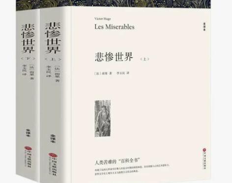 正版悲惨世界雨果上下两本完整版  高中生课...