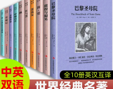 正版 世界十大名著全套中英文10册 简爱傲...