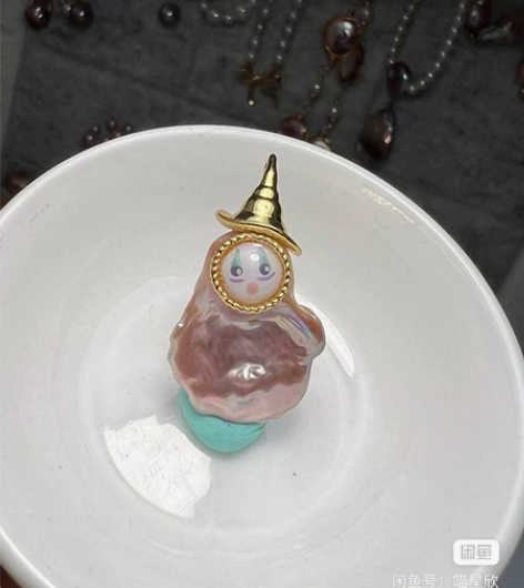 彩绘阿飘巴洛克珍珠 可以做吊坠，售出不退换