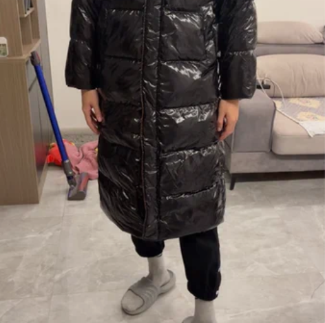 全新亮面羽绒服 男朋友身高190 体重14...
