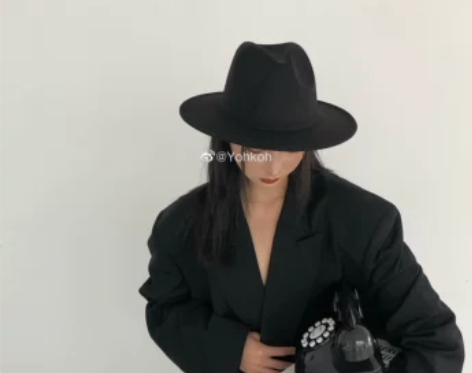 ?YOHKOH原创秋冬韩国INS毛呢平顶英...